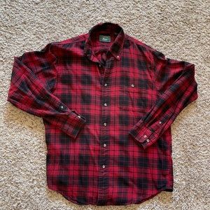 red vintage flannel